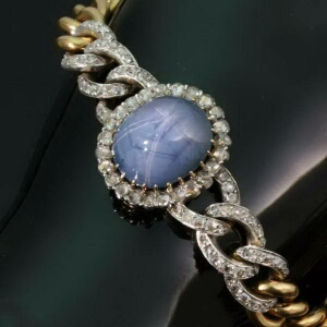 all antique and estate jewelry with blue